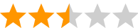 2.5 star rating