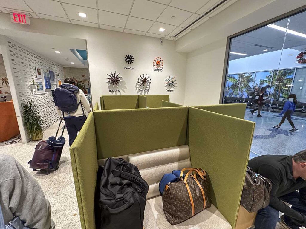 Amex Escape Lounge FLL private seating areas