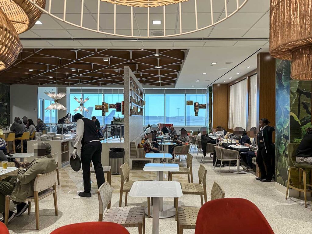 Amex Escape Lounge FLL tables and chairs