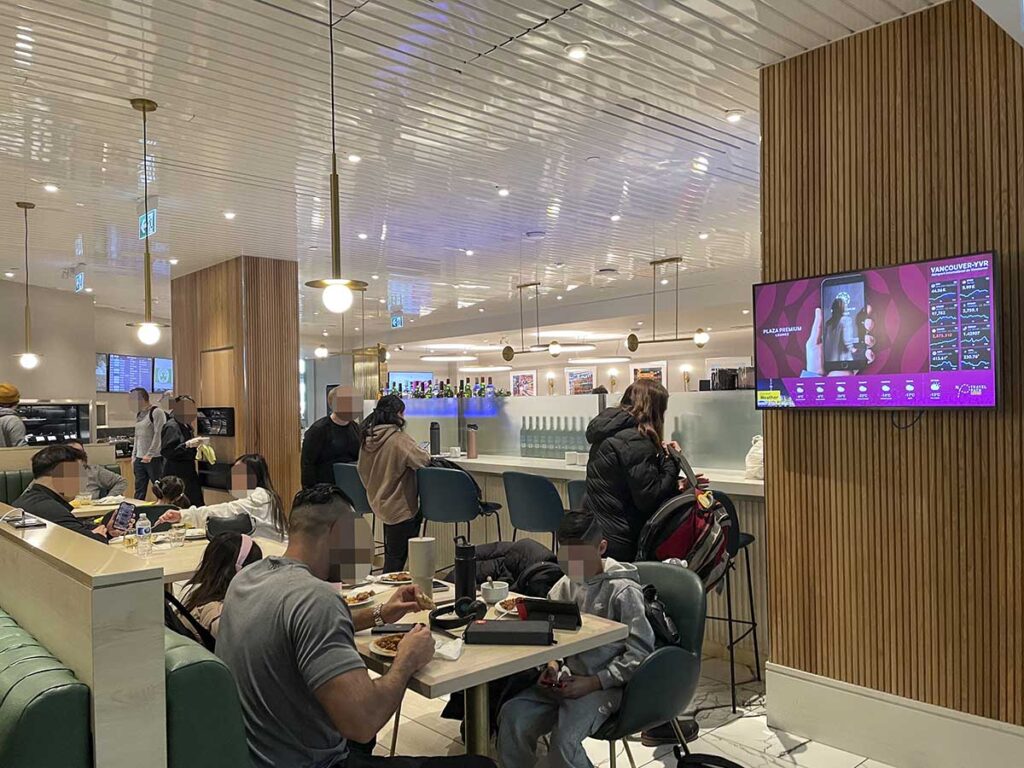 Crowded Plaza Premium Lounge YVR 