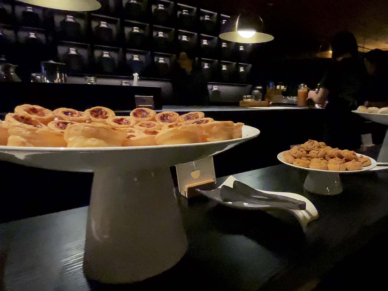 Fresh desserts in the Cathay Pacific The Pier Lounge Hong Kong