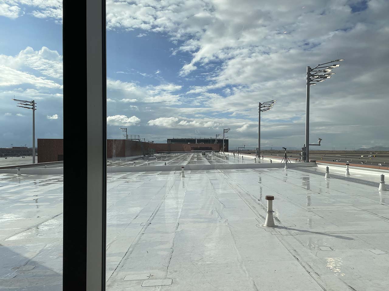 View from the terrace at the SLC Amex Lounge